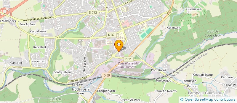 localisation de l'entreprise DI CARTONNAGE à LANDIVISIAU