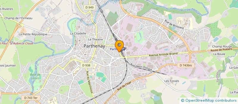 localisation de l'entreprise DI@LOG à PARTHENAY