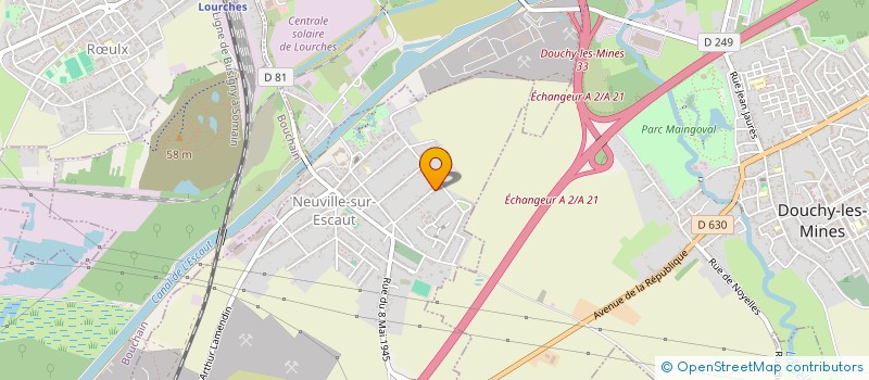 localisation de l'entreprise DI MARIA INVEST  NEUVILLE-SUR-ESCAUT