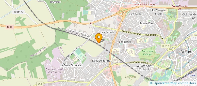 localisation de l'entreprise DIA ELECTRICITE à DREUX