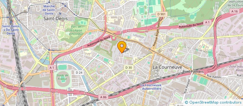localisation de l'entreprise DIA EVENT à LA COURNEUVE