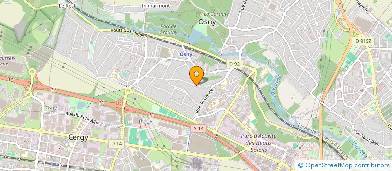 localisation de l'entreprise DIACONAT DE L'EGLISE PROTESTANTE EVANGELIQUE D'OSNY  OSNY