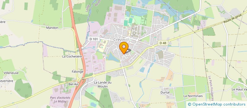 localisation de l'entreprise DIAG ENERGIE  CREVIN