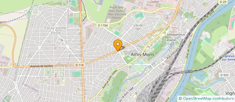 localisation de l'entreprise DIAG-EXPERT-BIENS-IMMOBILIERS à ATHIS-MONS