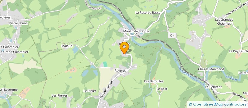 localisation de l'entreprise DIAG IMMO LIMOUSIN  ROYERES