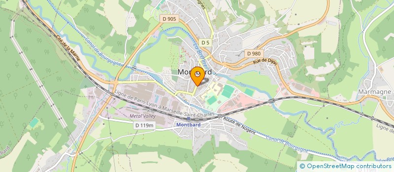 localisation de l'entreprise DIAG.IMMO21 à MONTBARD