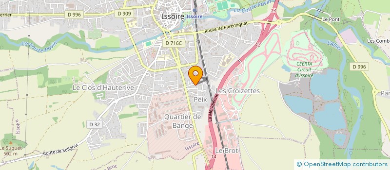 localisation de l'entreprise DIAG.ISSOIRE à ISSOIRE