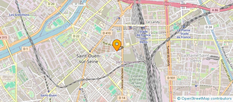 localisation de l'entreprise DIAG-NOSTICR à SAINT-OUEN-SUR-SEINE