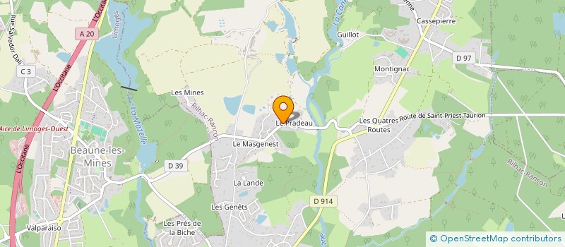 localisation de l'entreprise DIAG PRECISION 87  RILHAC-RANCON