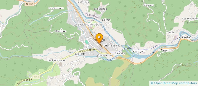 localisation de l'entreprise DIAG07 à LALEVADE-D'ARDECHE