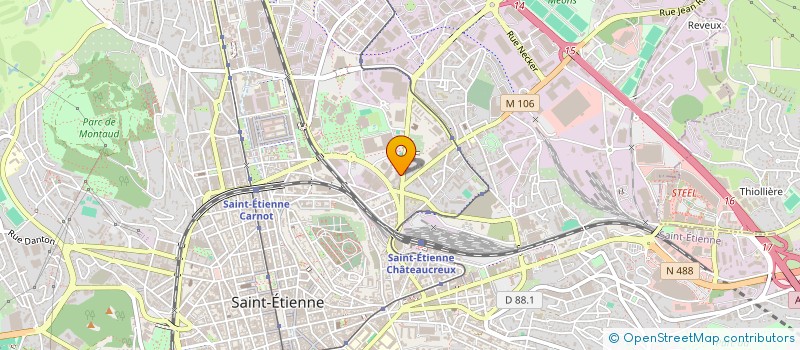 localisation de l'entreprise DIAGNOSTIC MOTO CASSE  SAINT-ETIENNE