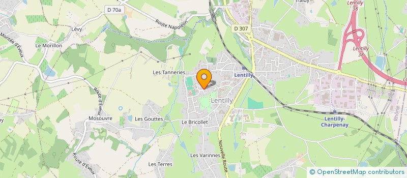 localisation de l'entreprise DIAGNOSTIC SERVICE  LENTILLY