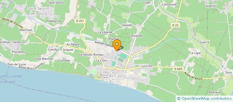 localisation de l'entreprise DIAGNOSTICS DE L'ESTUAIRE à BOURG