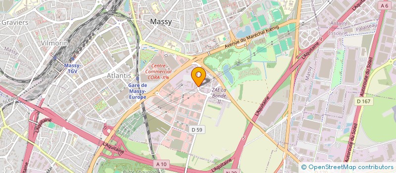 localisation de l'entreprise DIAGNOSTICS ET STRUCTURES à MASSY