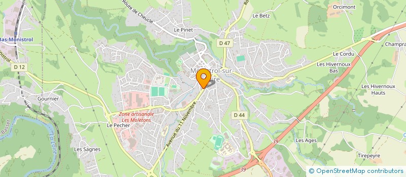 localisation de l'entreprise DIAGNOSTICS PERFORMANCES HABITAT  MONISTROL-SUR-LOIRE