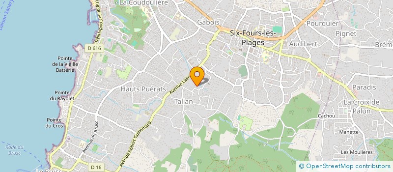 localisation de l'entreprise DIAGONALE 50 à SIX-FOURS-LES-PLAGES