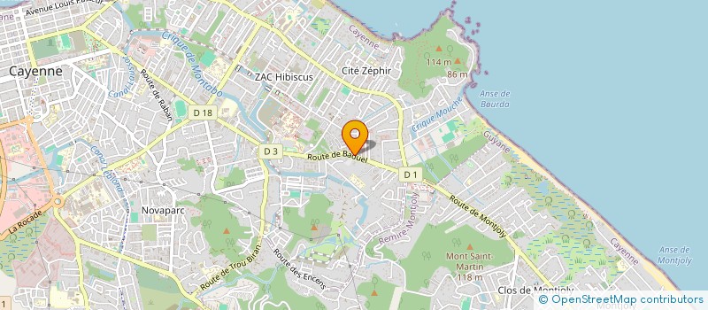 localisation de l'entreprise DIAGONALE  CAYENNE