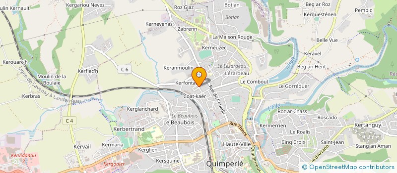 localisation de l'entreprise DIALE ASS DETENTE ET INITIATION  QUIMPERLE