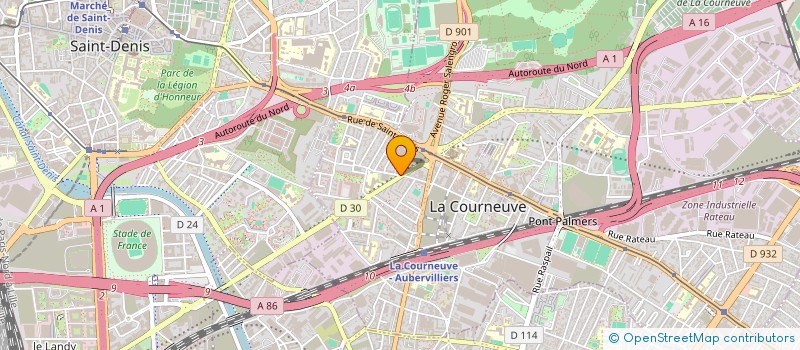 localisation de l'entreprise DIAM ILE DE FRANCE à LA COURNEUVE