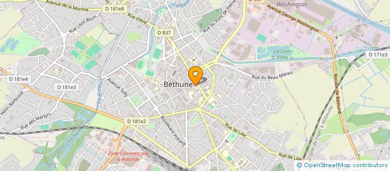 localisation de l'entreprise DIANE à BETHUNE