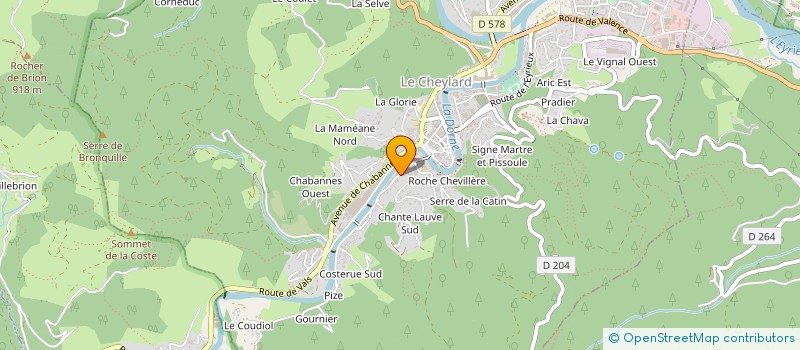 localisation de l'entreprise DIANE BUSSIERE à LE CHEYLARD