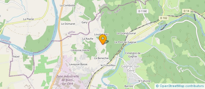 localisation de l'entreprise DIANE CERE ET MAMOUL  GAGNAC-SUR-CERE