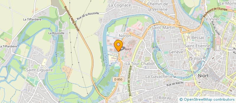 localisation de l'entreprise DIANE D'ARCAY COMMUNICATION  NIORT