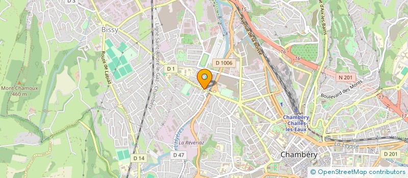 localisation de l'entreprise DIANE ET YANNICK HOLDING à CHAMBERY