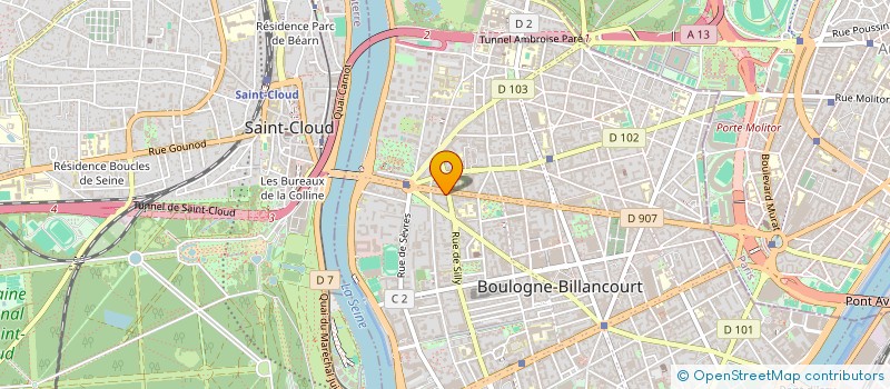 localisation de l'entreprise DIANE II  BOULOGNE-BILLANCOURT
