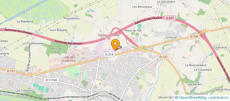 localisation de l'entreprise DIAPROS à TONNAY CHARENTE
