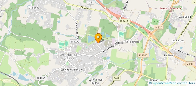 localisation de l'entreprise DIATAXI à VERNEUIL-SUR-VIENNE