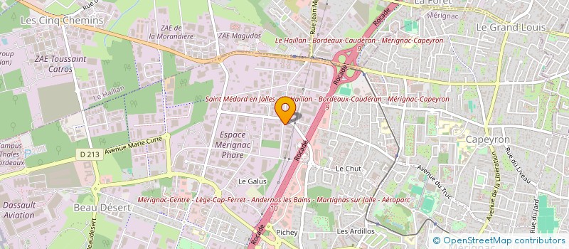 localisation de l'entreprise DIATEC à MERIGNAC