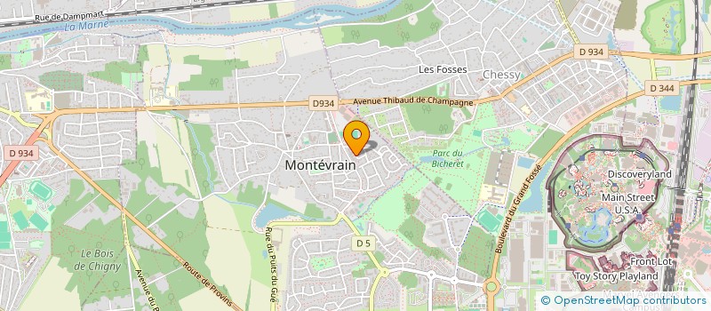 localisation de l'entreprise DIAXENS à MONTEVRAIN