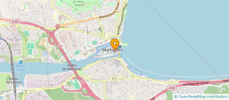 localisation de l'entreprise DIAZ TRANSPORTS MEDITERRANEENS à MARTIGUES