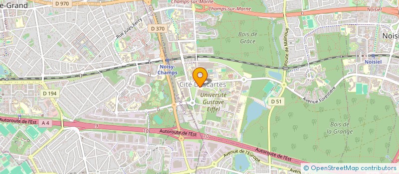 localisation de l'entreprise DICE EIFFEL  CHAMPS-SUR-MARNE