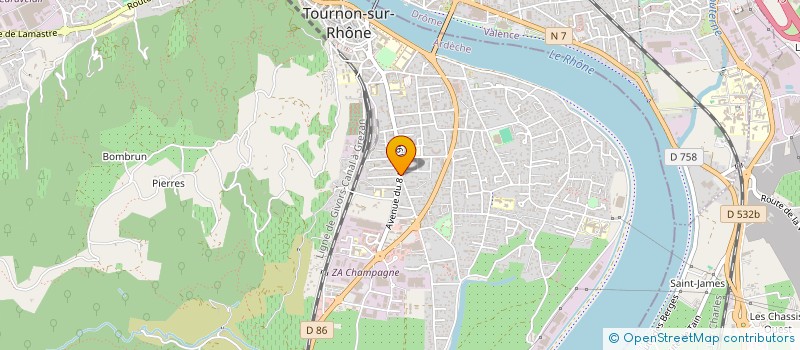 localisation de l'entreprise DICOVIN à TOURNON-SUR-RHONE