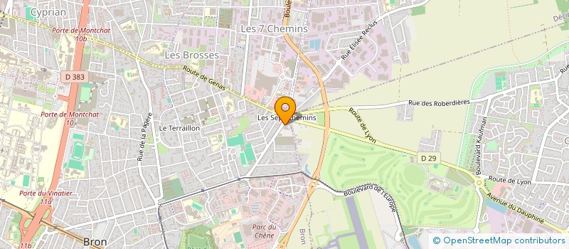 localisation de l'entreprise DIDA AUTOS PNEUS à BRON
