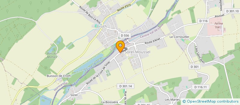 localisation de l'entreprise DIE à SOREL-MOUSSEL