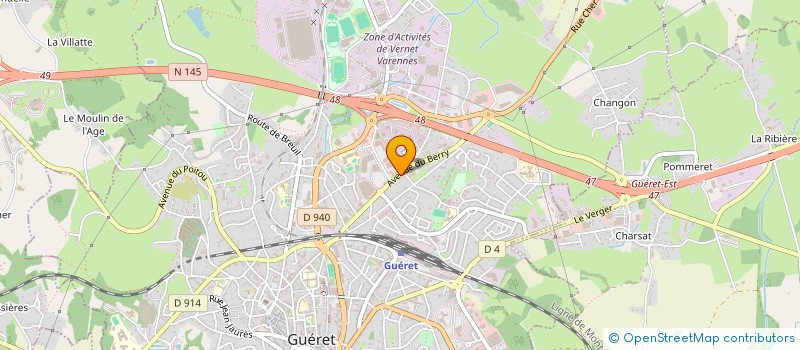 localisation de l'entreprise DIET 23 à GUERET