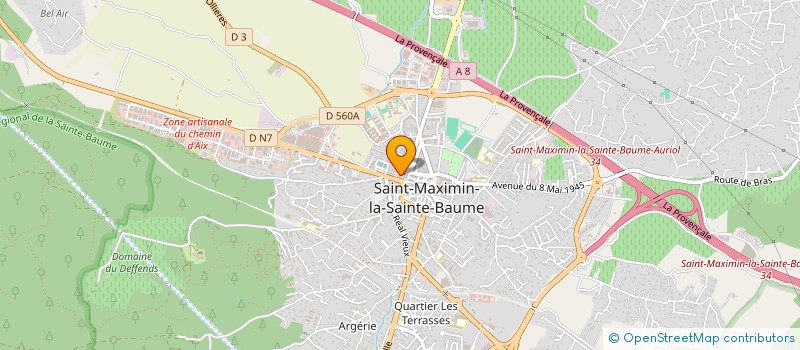 localisation de l'entreprise DIET'CHRIS CONSEIL BIEN ETRE FORME SANTE à SAINT-MAXIMIN-LA-SAINTE-BAUME