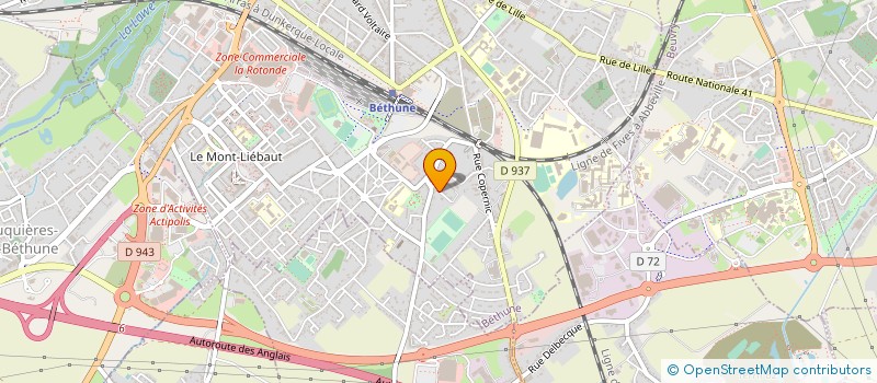 localisation de l'entreprise DIET'CLUB à BETHUNE