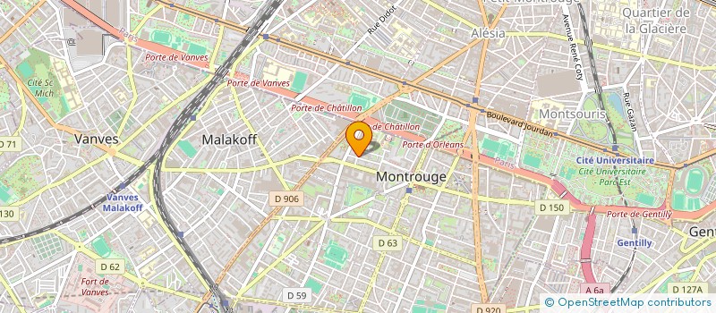 localisation de l'entreprise DIETETIQUE CONSULTANTS ASSOCIES à MONTROUGE
