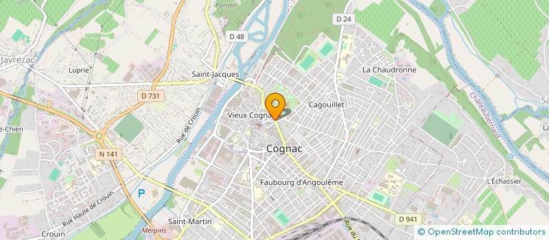 localisation de l'entreprise DIETEVA à COGNAC