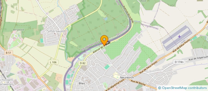 localisation de l'entreprise DIETHELM FRERES SARL CENTRALE HYDRAULIQUE WACKENMUHLE  SARREGUEMINES