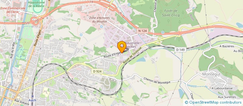 localisation de l'entreprise DIEUZAIDE ATELIER DE TRAVAUX PUBLICS  AUCH