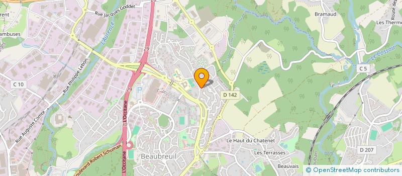 localisation de l'entreprise DIEZ à LIMOGES