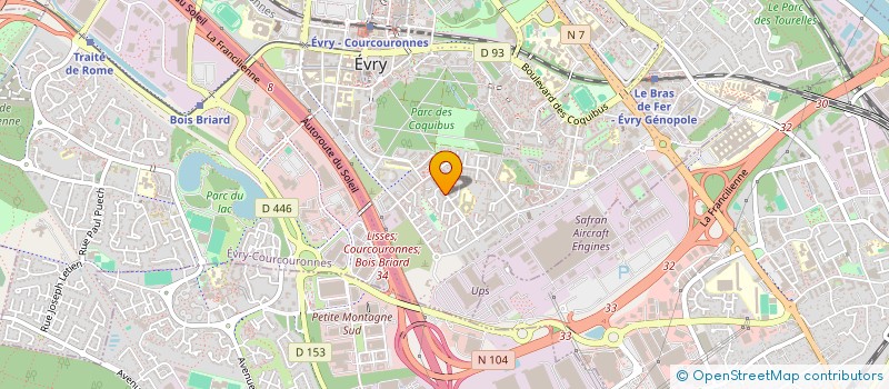 localisation de l'entreprise DIF AUTO à EVRY-COURCOURONNES