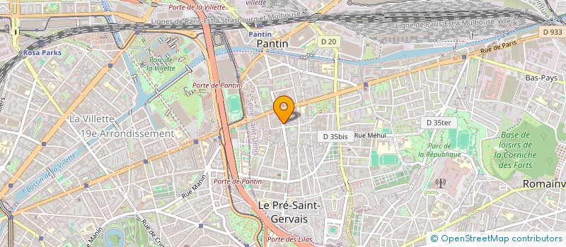 localisation de l'entreprise DIF BTP à PANTIN