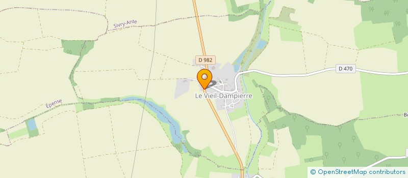 localisation de l'entreprise DIF'HAIR'ENCE  LE VIEIL-DAMPIERRE