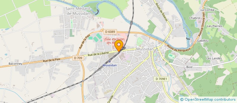 localisation de l'entreprise DIFAB 24 à SAINT-MEDARD-DE-MUSSIDAN